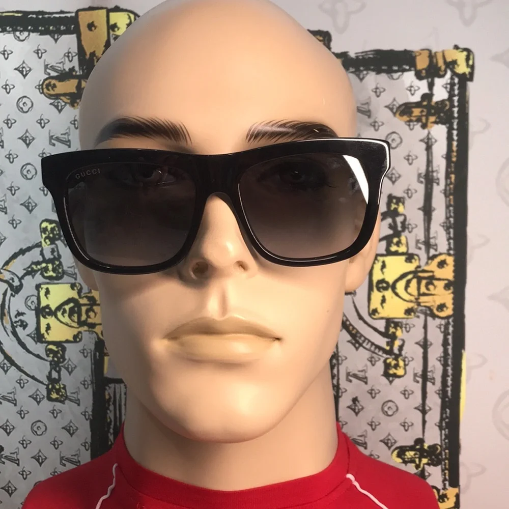 Luxury New Authentic Gucci GG0158SN 001 Sunglasses ✨